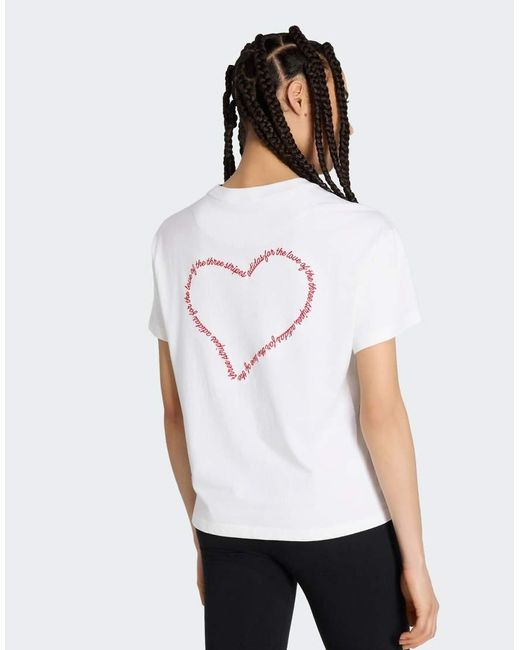 Adidas Originals White Embroidery Pack Loose Graphic T-shirt