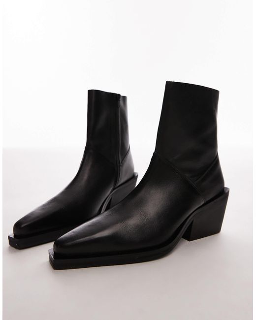 TOPSHOP Blue – maddy – cowboystiefel aus leder