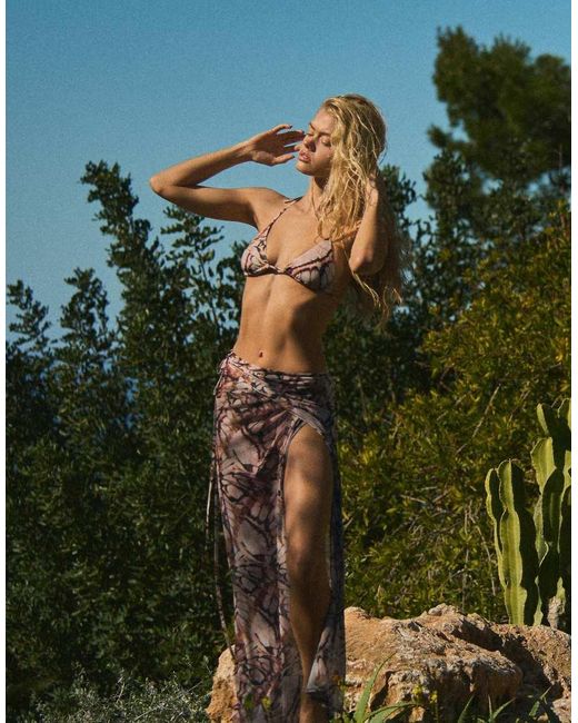 Pull&Bear Green Long Beach Skirt