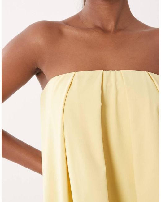 ASOS Natural Strapless Maxi Dress