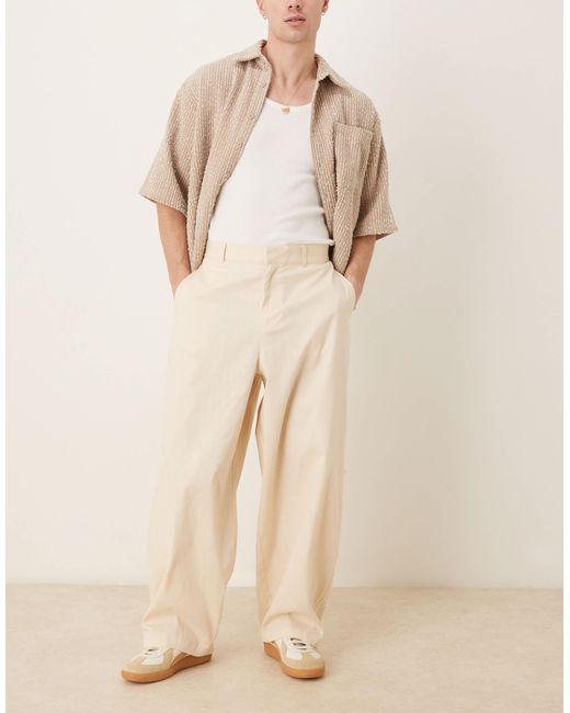 ASOS – extrem schmal zulaufende hose in Natural für Herren