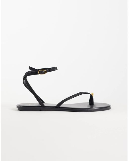 Mango White – flache sandalen