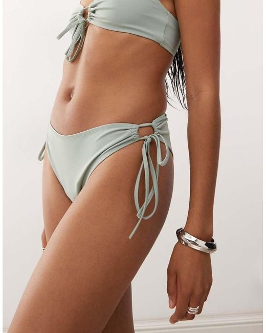 Weekday Brown Bikini Bottom With Side Keyhole Detail