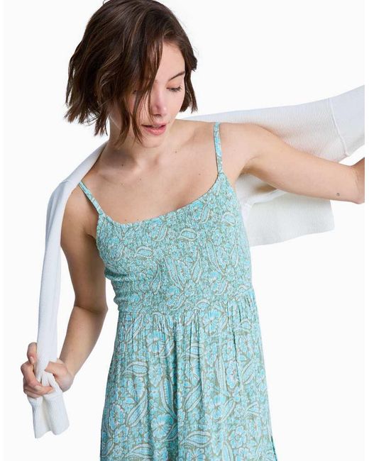 Roxy Blue Tropical Glow Maxi Printed