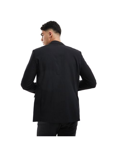 Jack & Jones Black Premium Double Breasted Suit Jacket for men