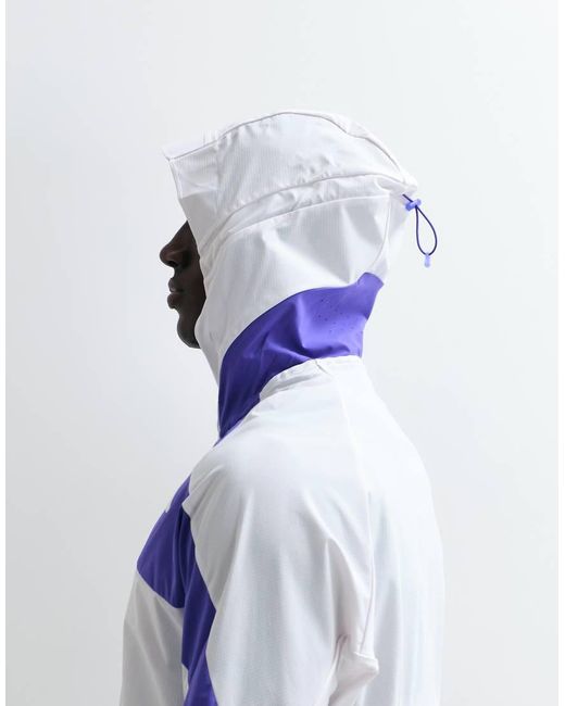 Adidas Originals White Adizero Running Jacket for men