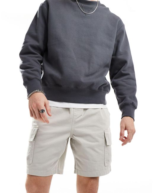 Pantaloncini cargo color pietra di ASOS in Gray da Uomo