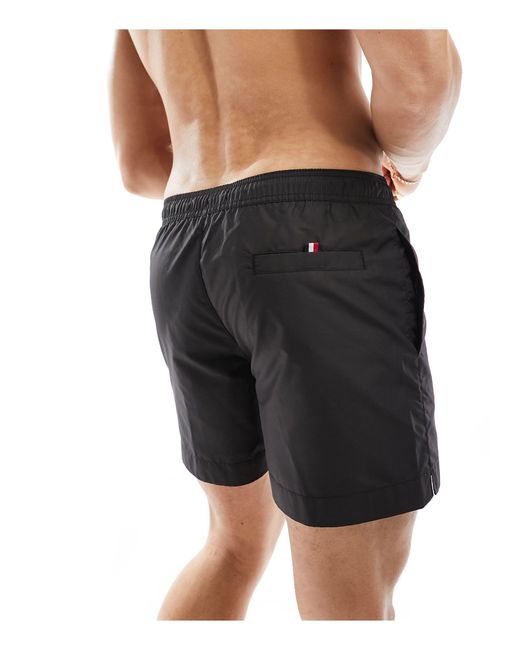 Tommy Hilfiger Black Original Medium Drawstring Swim Short for men