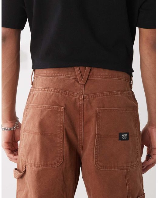 Drill chore - pantalon ample style charpentier - foncé délavé vintage Vans pour homme en coloris Brown