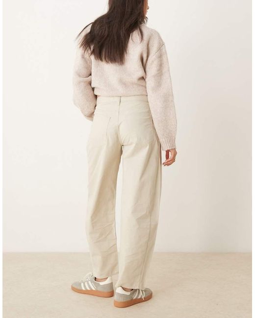 Pantaloni A Palloncino Color Crema Con Gambe A Cilindro di Abercrombie & Fitch in Natural