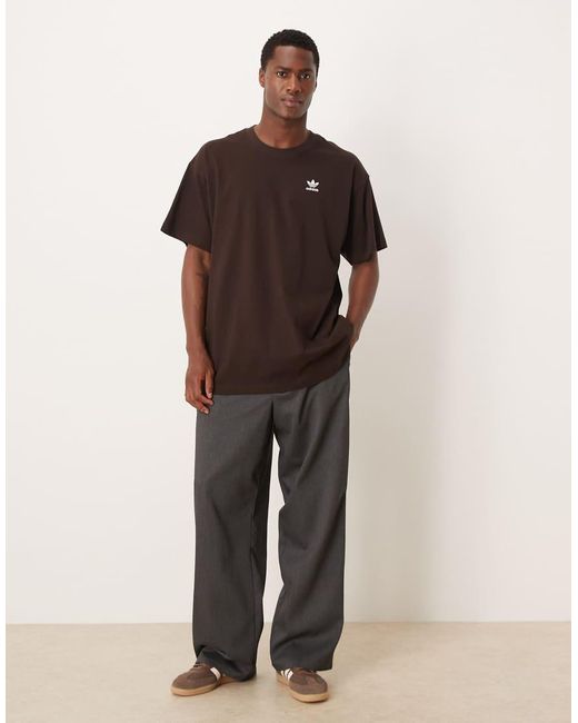 Adidas Originals Brown Essential Oversized T-shirt for men