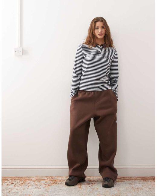 Collusion Blue Stripe Polo Long Sleeve Top