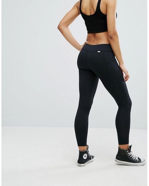 Converse Cotton Leggings With Pockets In Black | Lyst