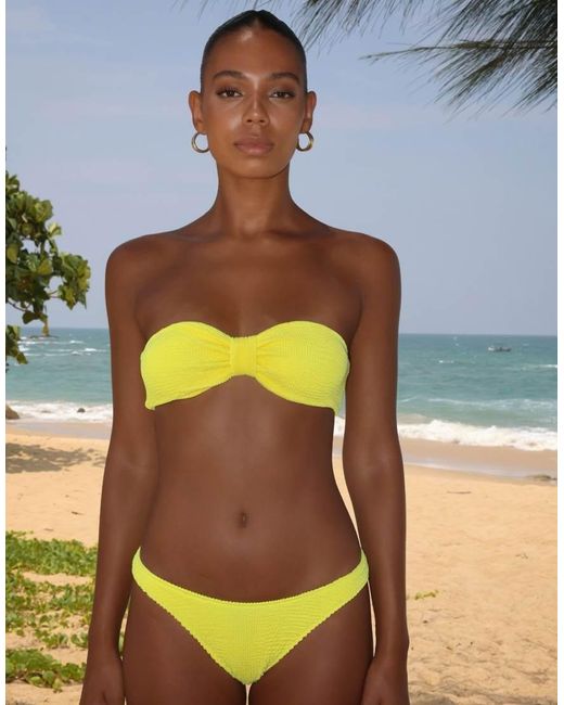Moda Minx Blue Scrunch Fixed Brazilian Bikini Bottom