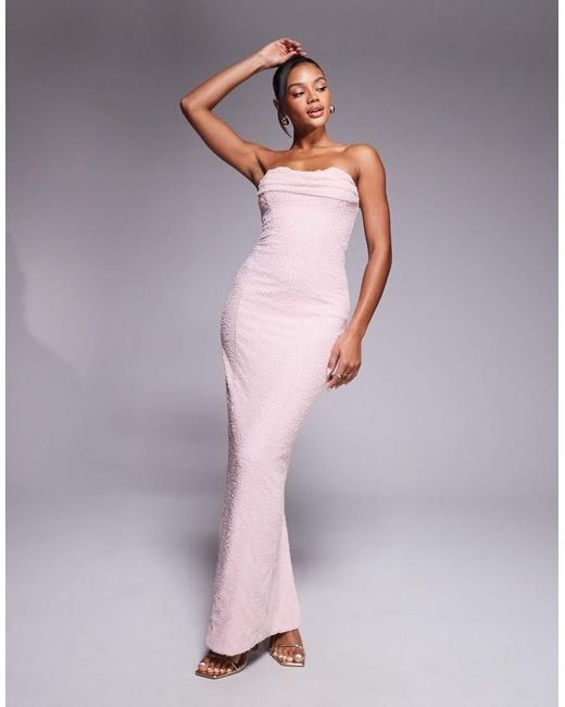 Oh Polly Pink Palermo Embellished Corset Midaxi Dress
