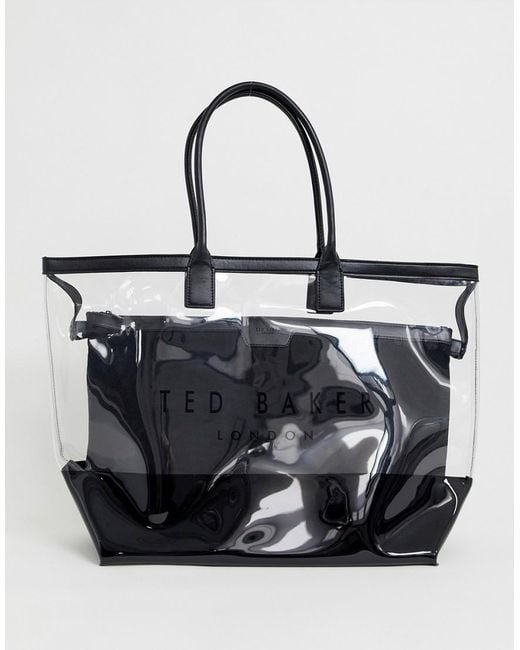 Ted Baker Dorrys Transparent Shopper Bag in Metallic