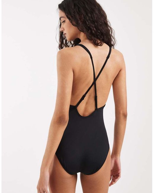 Nike Blue Nike Scoop Neck Swimsuit