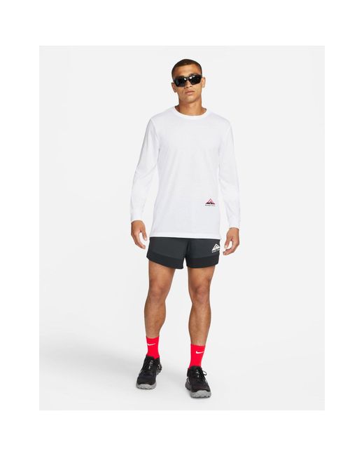Nike White Dri-fit Trail Long Sleeve T-shirt for men
