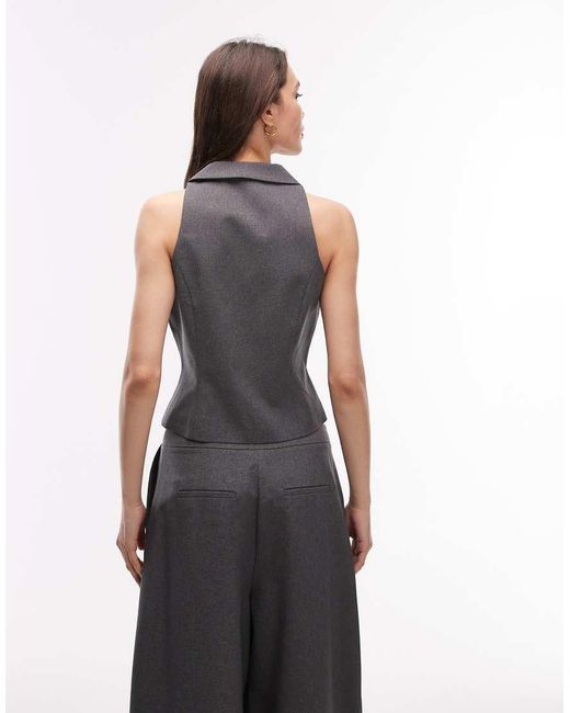 Collusion Blue Zip Front Waistcoat
