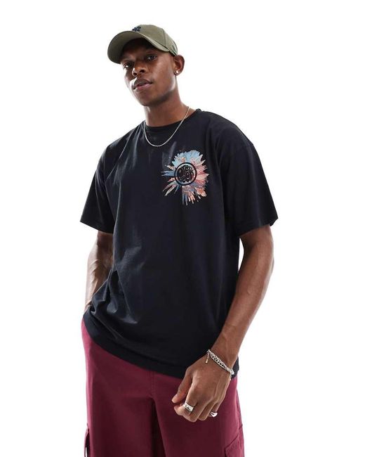 Pretty Green Blue Oversized T-shirt With Distort Back Print for men