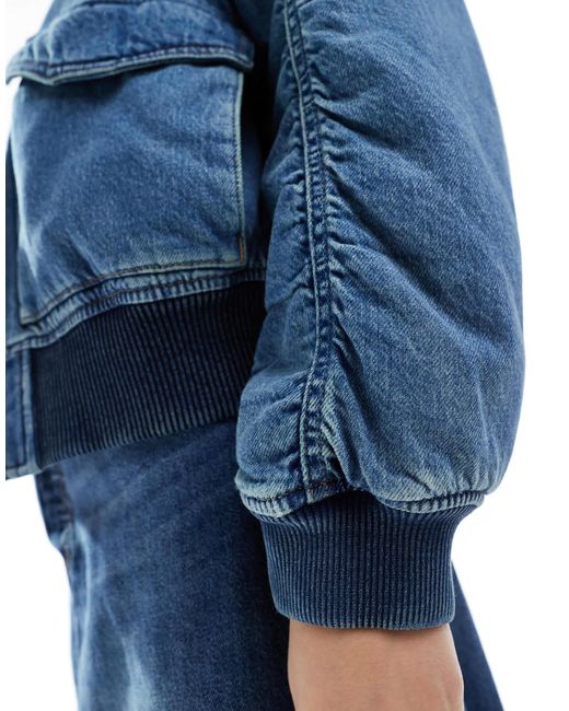 Bomber en jean - moyen délavé Levi's en coloris Blue