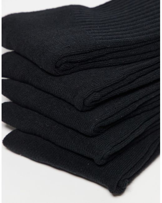 Jack & Jones Metallic 5 Pack Ribbed Logo Socks for men
