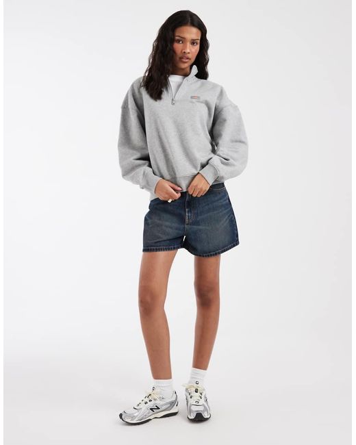 Dickies Gray Oakport 1/4 Zip Sweatshirt