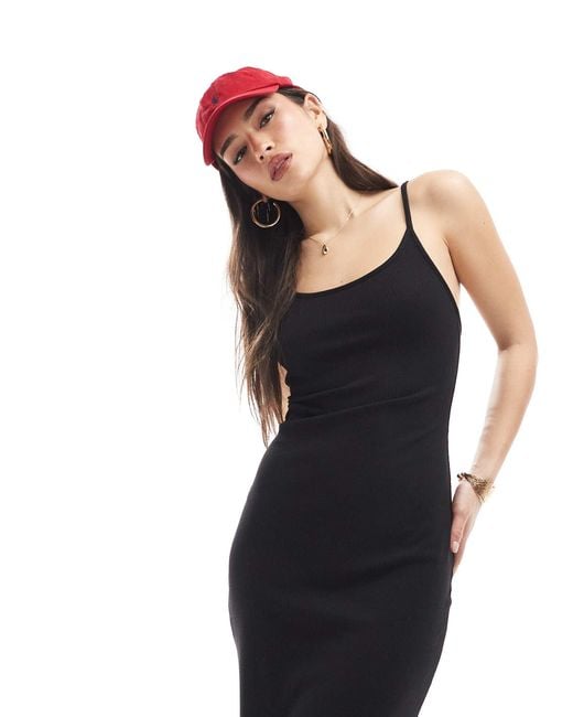 Cotton On Black Cotton On Byron Low Back Maxi Dress