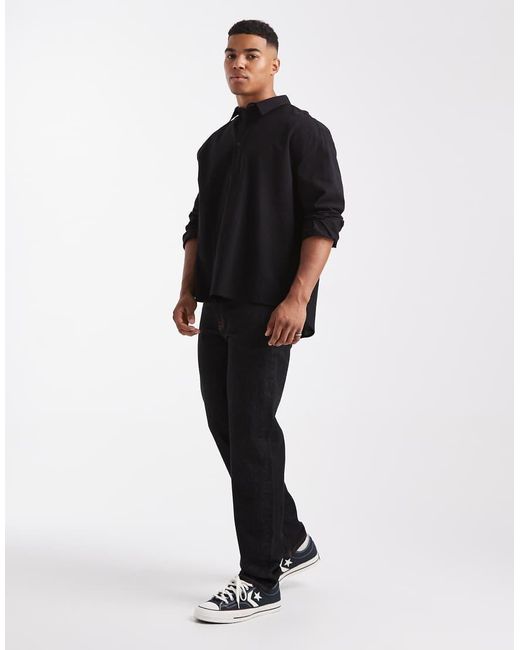 Camicia Vestibilità Comoda Nera di ASOS in Blue da Uomo