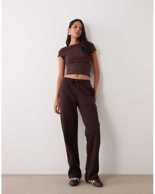 Cotton On Brown Cap Sleeve Low Back Boat Neck Tee
