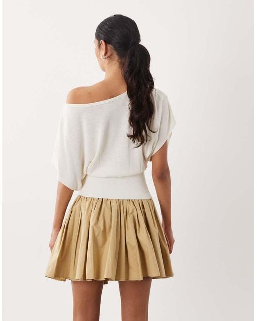 ASOS Natural Knitted Multiway Button Jumper