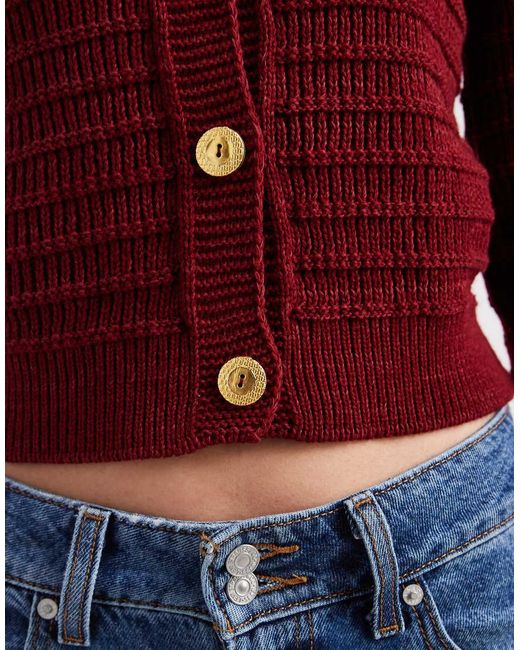 Miss Selfridge Red Slouchy Cardigan