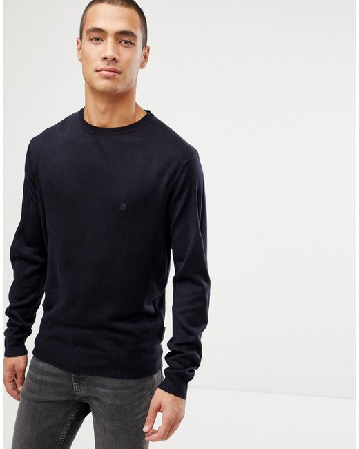 plain navy jumper