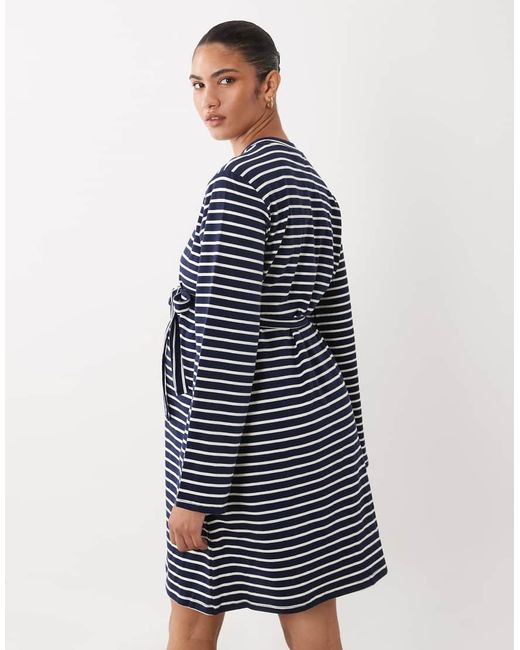 Mama.licious Blue Mamalicious Maternity Long Sleeve Jersey Mini Dress