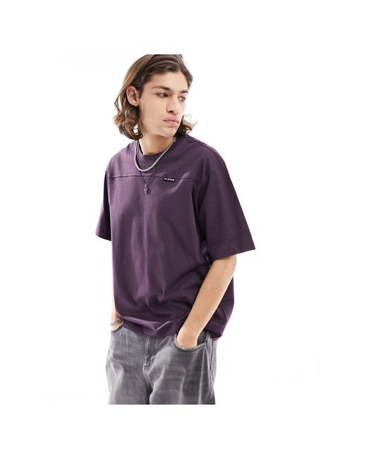 T-shirt oversize coupe carrée G-Star RAW pour homme en coloris Purple