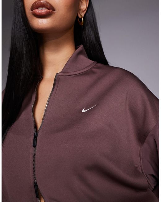 Nike Purple Pleated Zip-up Jacket