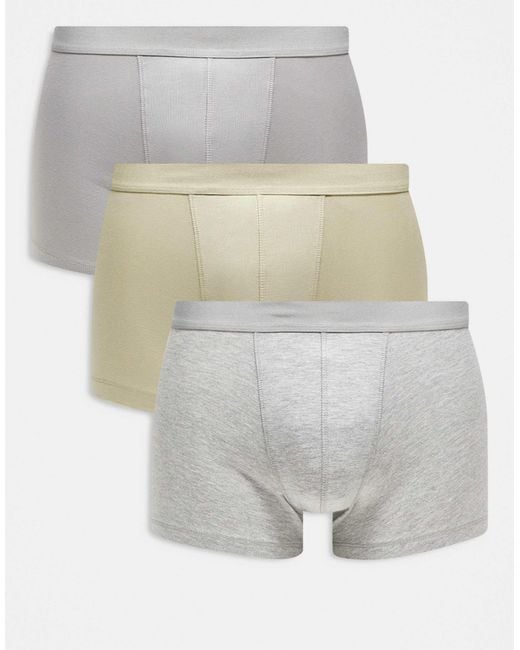 ASOS White 3 Pack Trunk for men