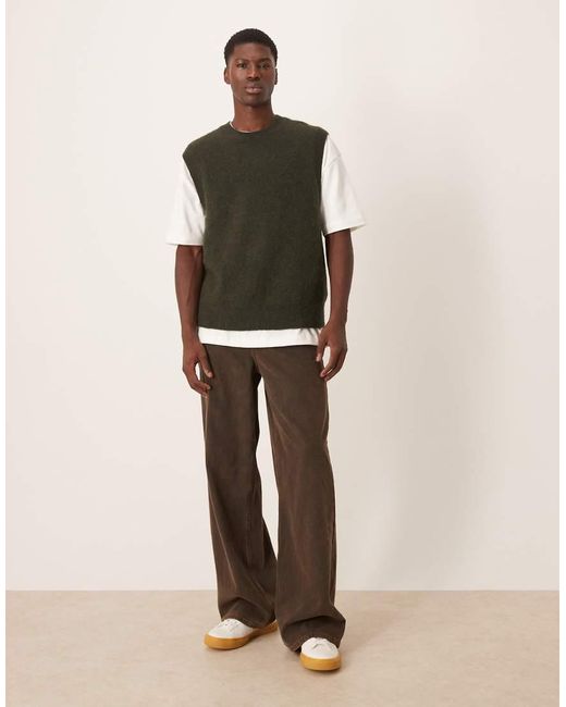 Chaleco Con Cuello Redondo De Punto De Lana De Alpaca Y Lana De ARKET de hombre de color Green