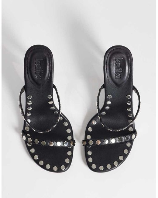 Kaiia Multicolor Exclusive Studded Detail Thong Heels