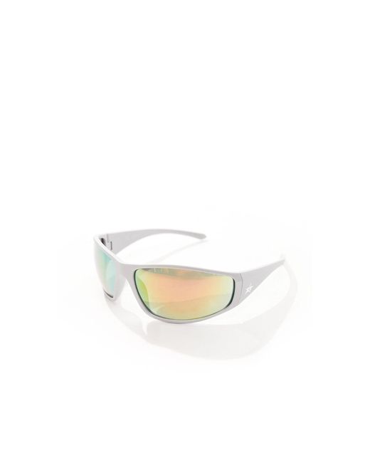 Reclaimed (vintage) Blue – futuristische wrap-sonnenbrille