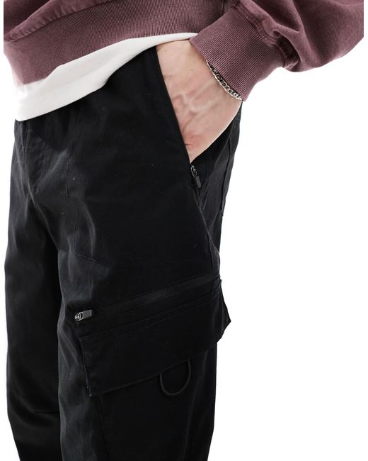 Threadbare – cargohose in Black für Herren