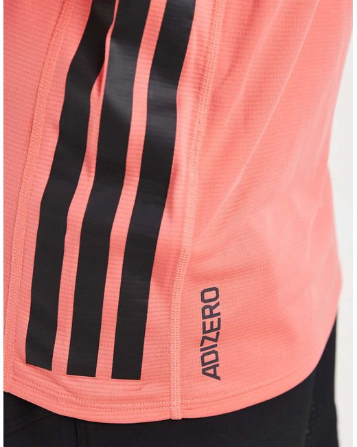 Adidas Originals Red Adizero Running Long Sleeve Tee