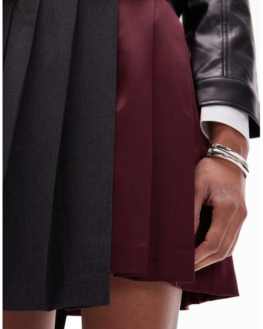 ASOS Black Fabric Mix Spliced Maxi Kilt