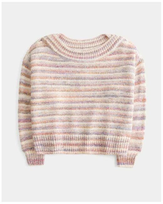 Hollister Natural Lofty Off-The-Shoulder Sweater