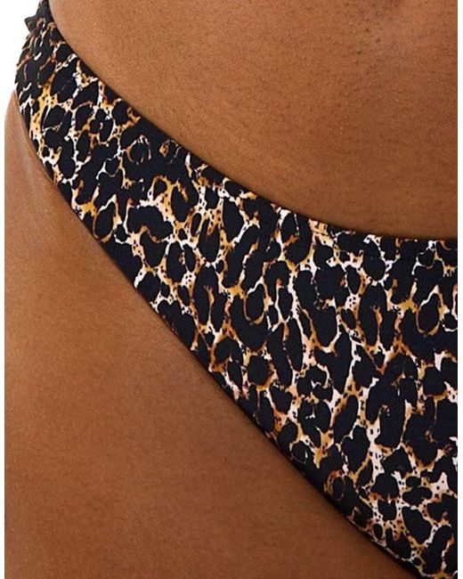 Wolf & Whistle Brown Juliet Leopard Print Mix & Match Mid-Rise Bikini Bottoms