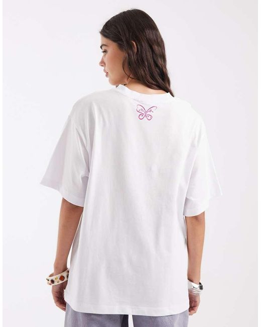 ASOS White Disney Oversized T-Shirt With Hannah Montana Print