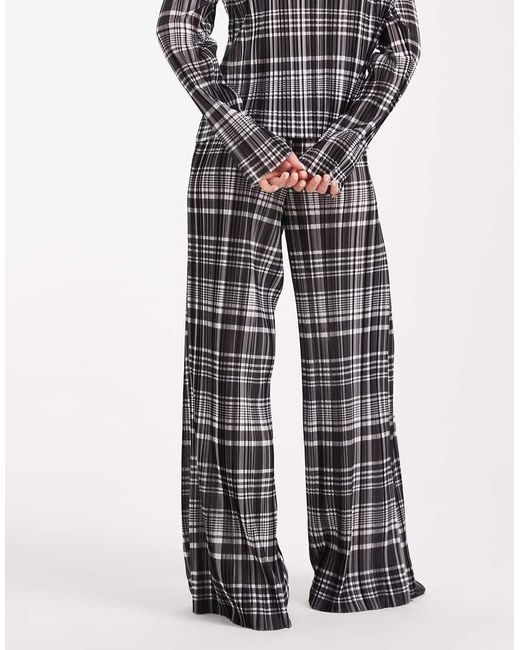 Object White Plisse Wide Leg Trouser Co-Ord
