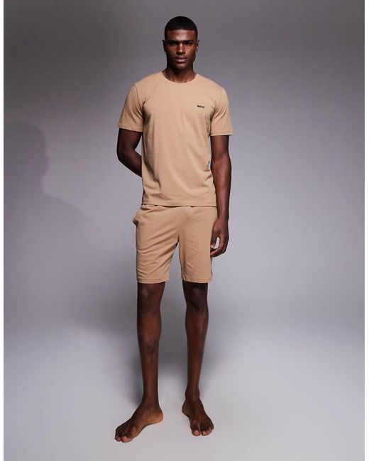 Boss Natural Boss Bodywear Co-ord Lounge Shorts for men