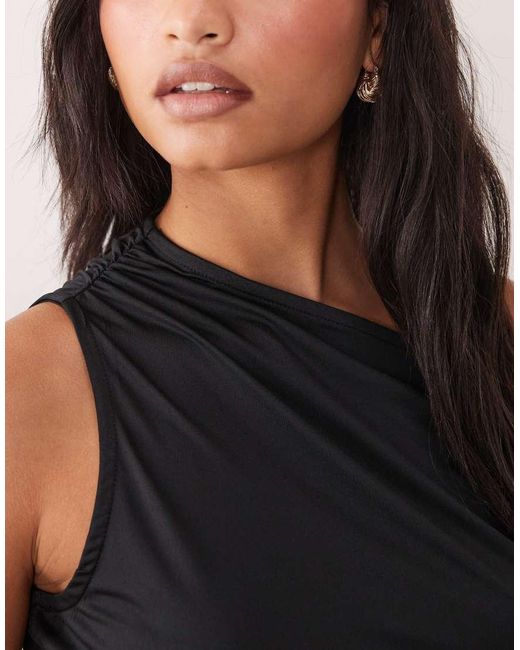 ONLY Natural Slinky Off Shoulder Mini Dress
