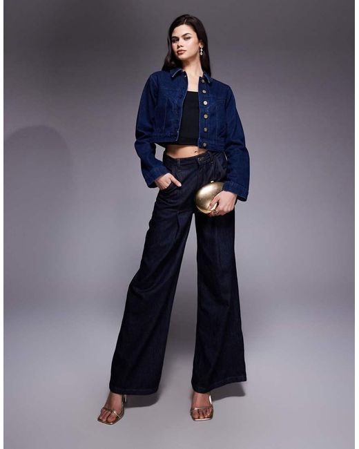 Abrand Jeans Blue Honey Pie Button Front Denim Jacket